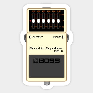 Boss GE-6 Graphic Equalizer Guitar Effect Pedal Sticker